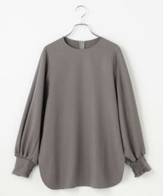 #Newans 【洗濯機可】シャーリングカフスパウダリーブラウス