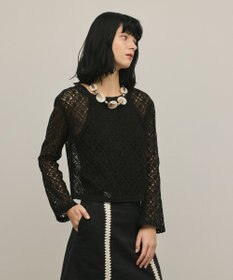 GRACE CONTINENTAL レースフレアスリーブトップ