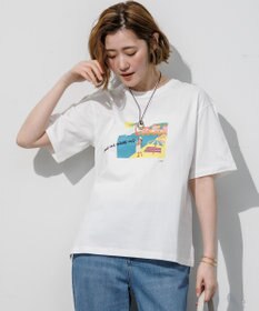 23区 L Lauren Rolwing コラボ グラフィックプリント Tシャツ オフ×ビーチ