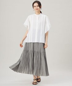 自由区 【接触冷感・洗える】ハンドワッシャープリーツ スカート