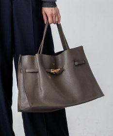 23区 VIOLAd'ORO イタリアンWフェイスレザー ラージ トートバッグ ダークブラウン系