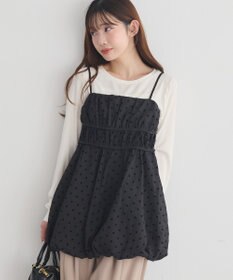 earth music&ecology ドットバルーンキャミチュニック