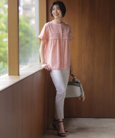 J.PRESS LADIES 【ご好評につき新色追加・セットアップ対応・人気素材】コットンFITTY テーパード パンツ