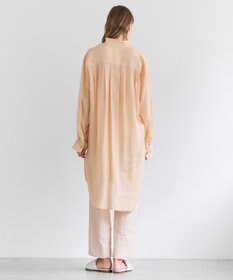 BEIGE， PAULINE / リネンヴィスコースオーバーサイズロングシャツ