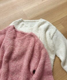 Feroux 【洗える】リボンヤーン プルオーバーニット