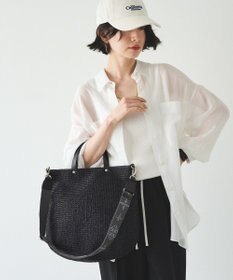 russet スリム2WAYトートバッグ <ナイロンラフィア>(CE-1717-WEB)