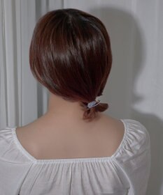 Phoebe パールラインコンビヘアブレス グレー