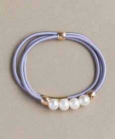 Phoebe パールラインコンビヘアブレス グレー