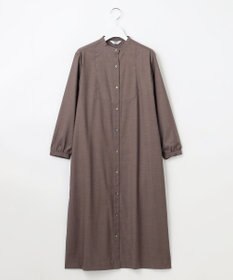 J.PRESS LADIES L 【洗える】T/Rウォッシャブルギャバ バンドカラー ワンピース