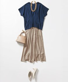 自由区 【セットアップ対応・接触冷感・UVケア・洗える】エアリーツイルキュロット パンツ