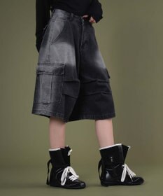 WEGO フラップポケットニータックカーゴハーフパンツ