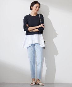 自由区 【接触冷感・UVカット・吸水速乾】シェルタリングオックステーパード パンツ