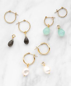 TOCCA 【WEB限定】LEGAME PIERCED EARRINGS S K10 天然石 ピアス S