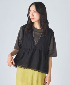 OP／FILA 【Ocean Pacific】Vネックレースビスチェ