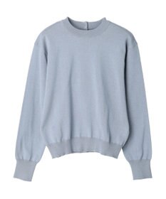 earth music&ecology バックボタンクルーネックニットプルオーバー