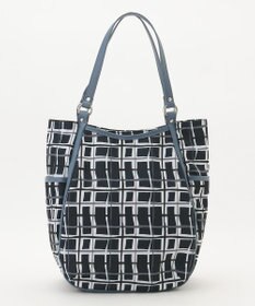 Y'SACCS ドローイングチェックトートバッグ