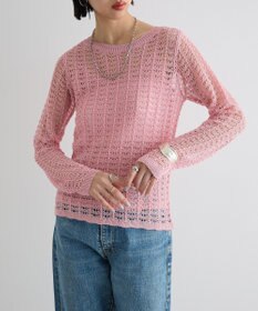 Green Parks ＳＥＴ２点　クロシェ風ニットプルオーバー