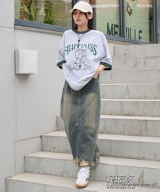 WEGO 【ユニセックス着用ITEM/MLサイズ展開】別注PEANUTSプリントT（SS）