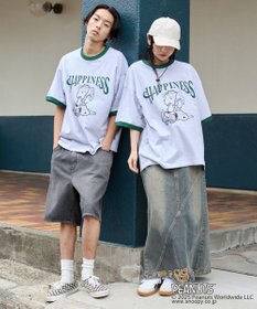 WEGO 【ユニセックス着用ITEM/MLサイズ展開】別注PEANUTSプリントT（SS）