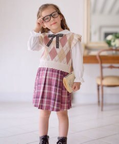 ANY KIDS アーガイル ニット ベスト