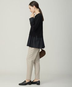 ICB レーヨンシルクストレッチブレンド ドッキングペプラムプルオーバー