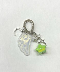 WEGO ミックスカラースターエンジェルキーホルダー