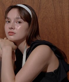 Phoebe ハングリボンカチューシャ　ホワイト