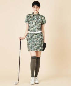 23区GOLF 【WOMEN】キャンピングカモ柄プリントカルゼ スカート