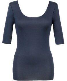 Wing インナー 【綿の贅沢オーガニック　フラットタイプ】 オーガニックコットン混素材 ひびきにくくさらっと薄くて軽い ５分袖 EL1548 ウイング／ワコール