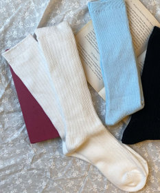 WEGO カラーリブハイソックス