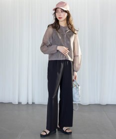 ANY SIS 【洗える】ノースリーブロゴ Tシャツ