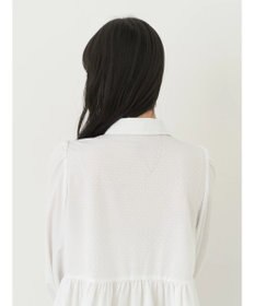 earth music&ecology リボン付き切り替えギャザーシャツチュニック