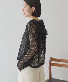 AMERICAN HOLIC 【先行予約】幾何学レースフードシャツ