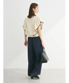 Green Parks 配色フリルニットプルオーバー