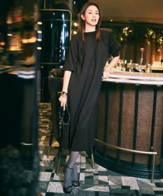 自由区 L 【SHIHOさん着用】TWドレープツイル3WAYボウタイ ワンピース