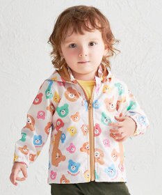 MIKI HOUSE HOT BISCUITS 【80-120cm】カラフルビーンズ 総柄ウインドブレーカー