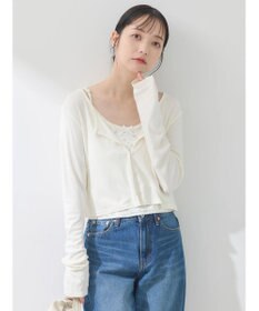 earth music&ecology ＳＥＴ２点カーディガン＋フラワーキャミ