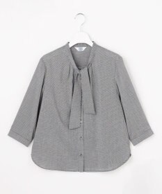 J.PRESS LADIES L 【シーンレスに活躍】ウォッシャブルキュプラツイル ボウタイ ブラウス