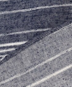 JOSEPH ABBOUD MOUNTAIN 【SPACE／UNISEX】OGスラブシャンブレーマルチボーダー シャツ