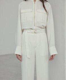 BEIGE， 【洗える・Precious 4月号掲載】JASMINE / ベルト付きワイドストレートパンツ