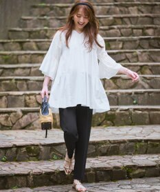 23区 【Oggi・CLASSY.掲載】ストレッチジョーゼット テーパード パンツ