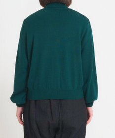 muuc 〈洗える極上メリノウール〉丸襟カーディガン〈ゆったり体型を選ばない〉〈アンサンブル可能〉〈袖の透かし編み〉