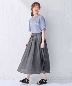 ANY 【大好評につき新色追加！/ウエストゴム】シャンブレーライクフレアスカート