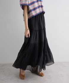 Green Parks エアリーティアードスカート