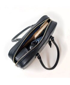A.D.M.J. 牛革 ボストンバッグ 28cm※SILVER金具