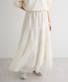 Green Parks エアリーティアードスカート