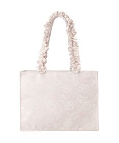Maison de FLEUR レースフリルハンドルスクエアトートバッグ