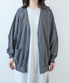 WHITE MAILS PAPER KNIT V-NECK CARDIGAN