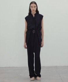 BEIGE， 【洗える】BERNARD / リネンノースリーブオールインワン