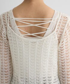 Green Parks ＳＥＴ２点　クロシェ風ニットプルオーバー